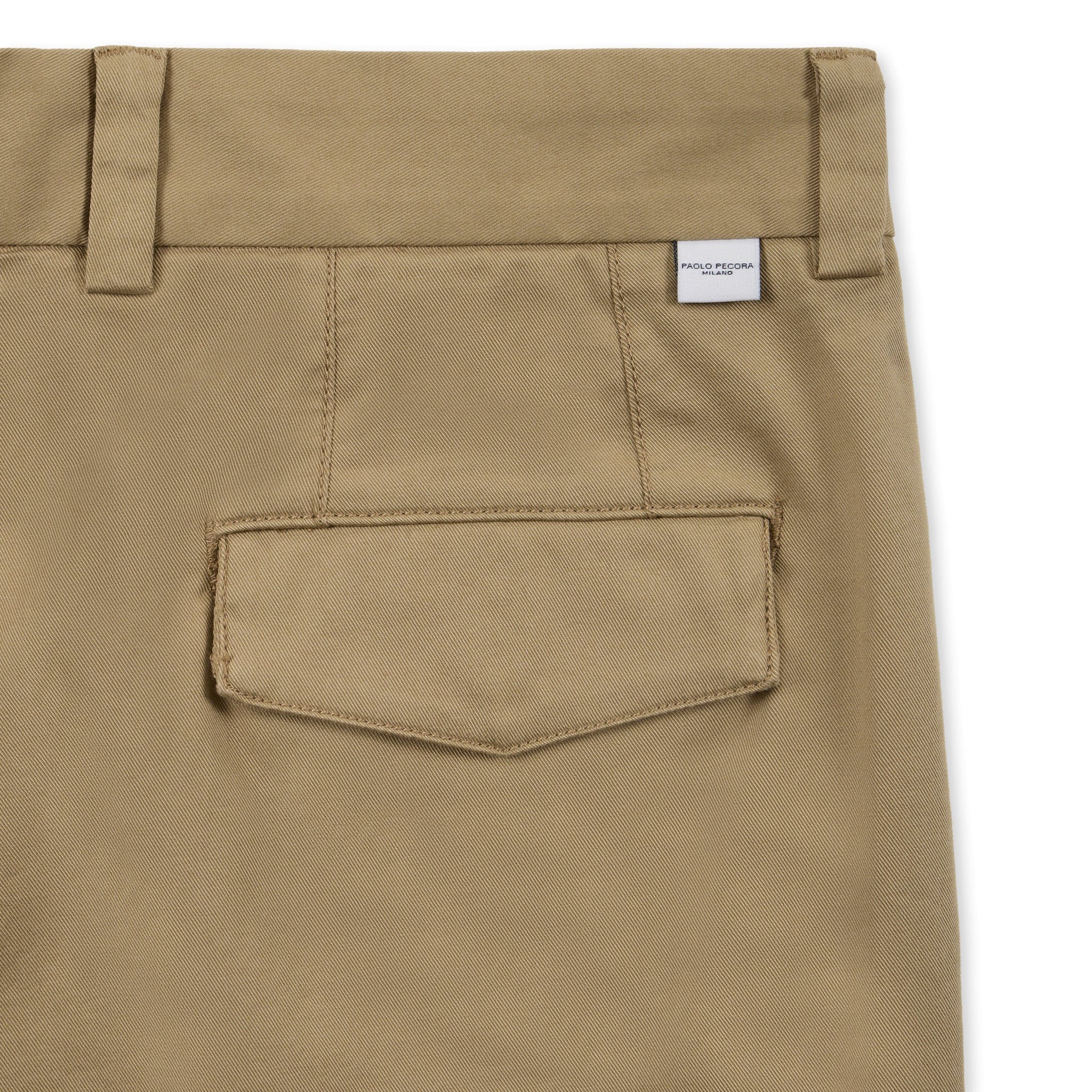 Pantalone Chino Relaxed Fit in Cotone Corda Pantalone Tessuto Paolo Pecora