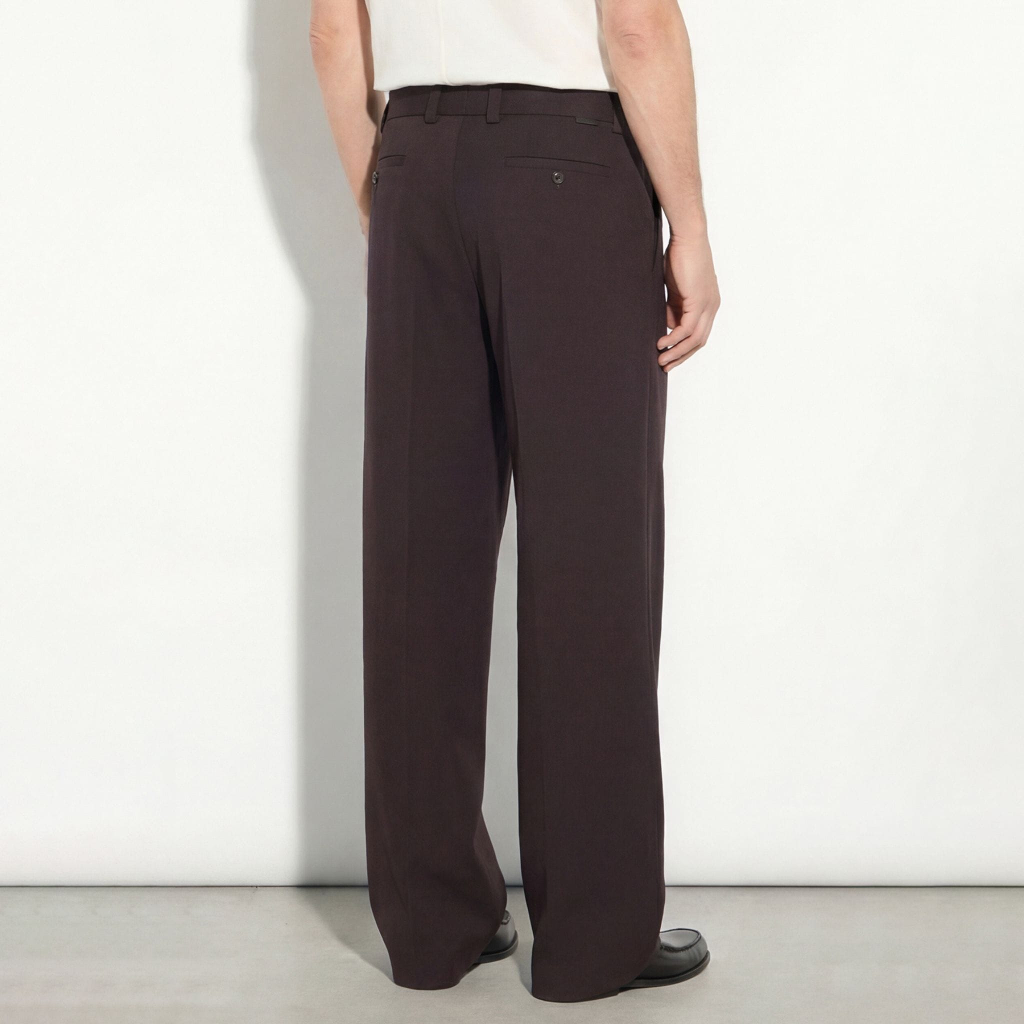 Pantalone Tessuto Marrone Pantalone Tessuto Paolo Pecora