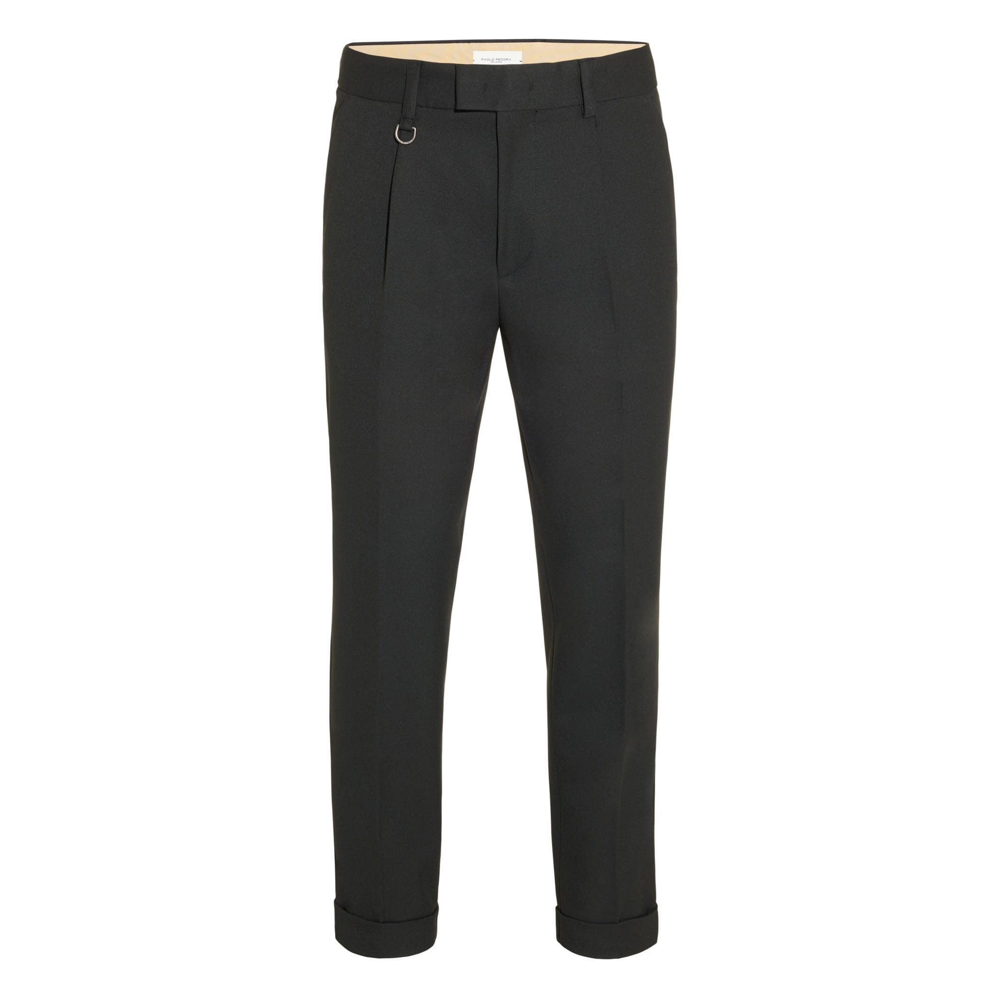 Pantalone Tessuto Nero Pantalone Tessuto Paolo Pecora