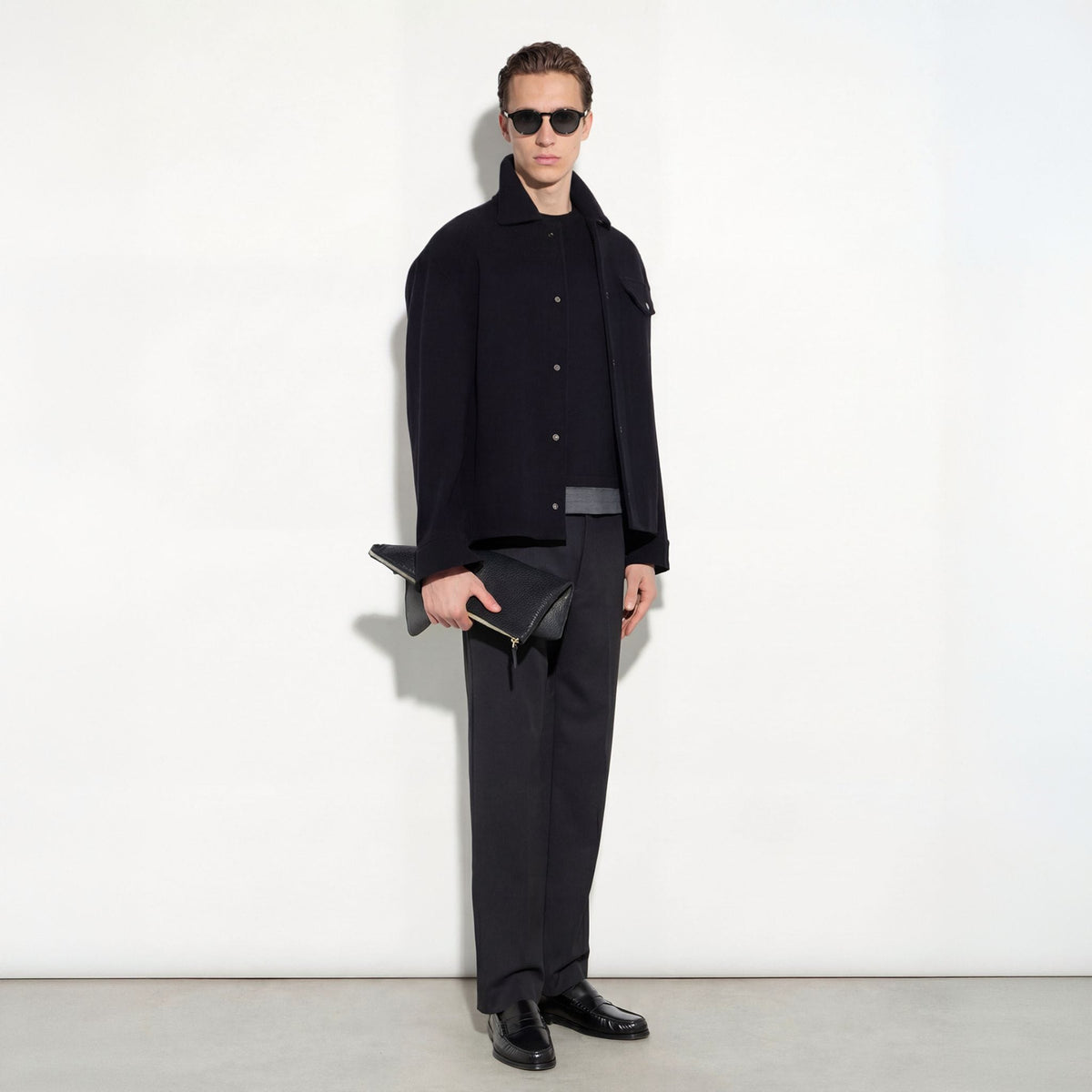 Pantalone Tessuto Nero Pantalone Tessuto Paolo Pecora