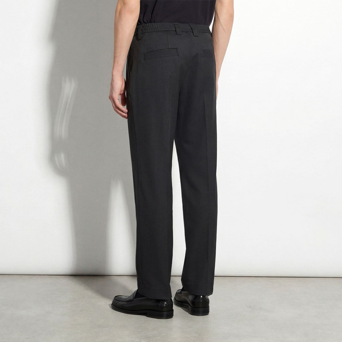 Pantalone Tessuto Nero Pantalone Tessuto Paolo Pecora