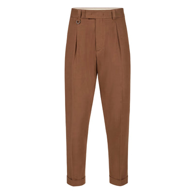 Pantalone Tessuto Nocciola Pantalone Tessuto Paolo Pecora