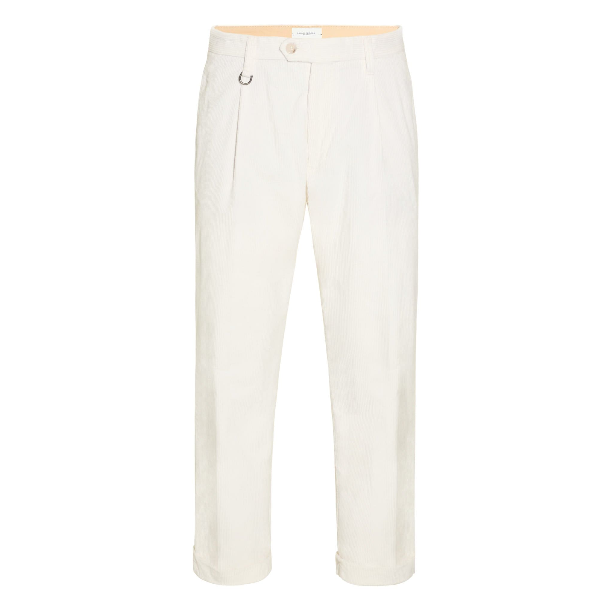 Pantalone Tessuto Panna Pantalone Tessuto Paolo Pecora