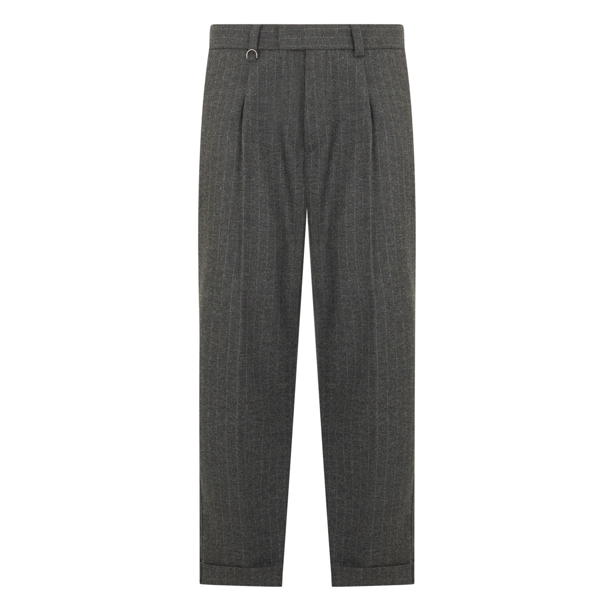Pantalone Tessuto Rigato Fondo Grigio/Grigio Pantalone Tessuto Paolo Pecora
