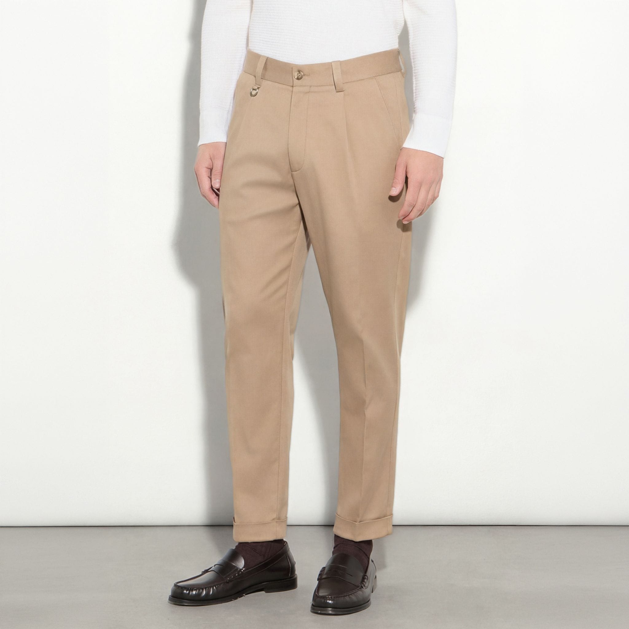 Pantalone Tessuto Tortora Pantalone Tessuto Paolo Pecora