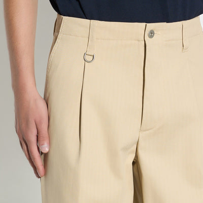 Pantalone Utility in Cotone Beige Pantalone Tessuto Paolo Pecora