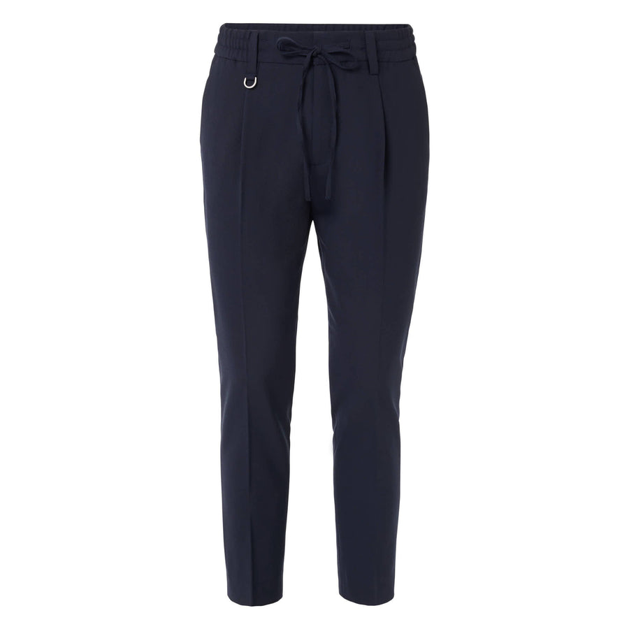 Paolo Pecora Pantaloni in Fresco Lana - Blu Navy