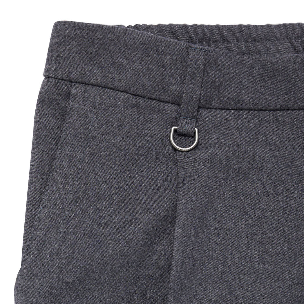 Pantaloni Sartoriali con Pinces in Flanella Antracite Paolo Pecora