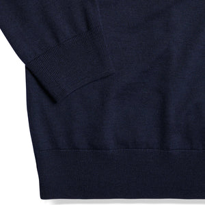 Polo Blu Navy in Lana Merino Extrafine Paolo Pecora