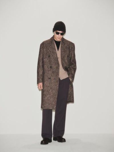 Ebony Technowool Over Fit Chino Trousers with Pleats