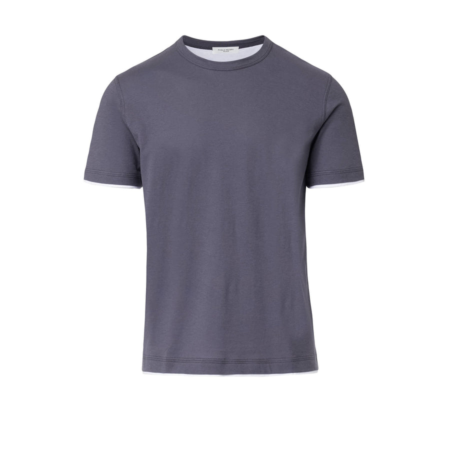 Paolo Pecora T-Shirt in Jersey Extrafine - Grigio Antracite