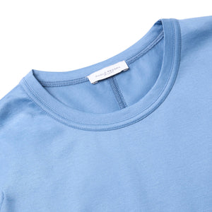 T-Shirt in Jersey Lucido - Azzurro Polvere Paolo Pecora