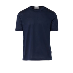 T-Shirt in Jersey Lucido - Blu Navy Paolo Pecora