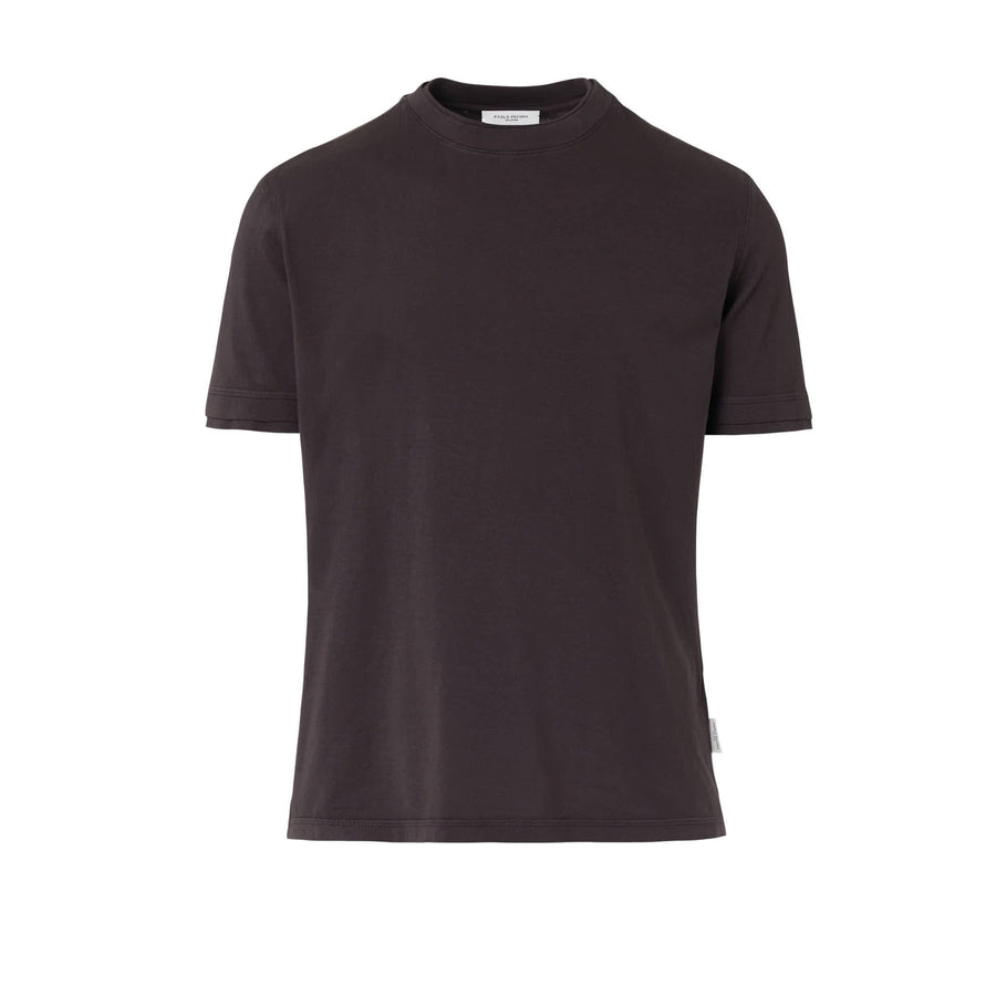 Paolo Pecora T-Shirt in Jersey Puro Cotone - Ebano