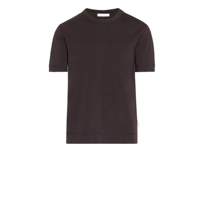 T-Shirt in Cotone Marrone T-Shirt Jersey Paolo Pecora