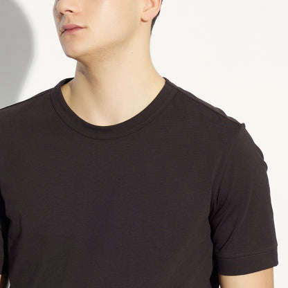T-Shirt in Cotone Marrone T-Shirt Jersey Paolo Pecora
