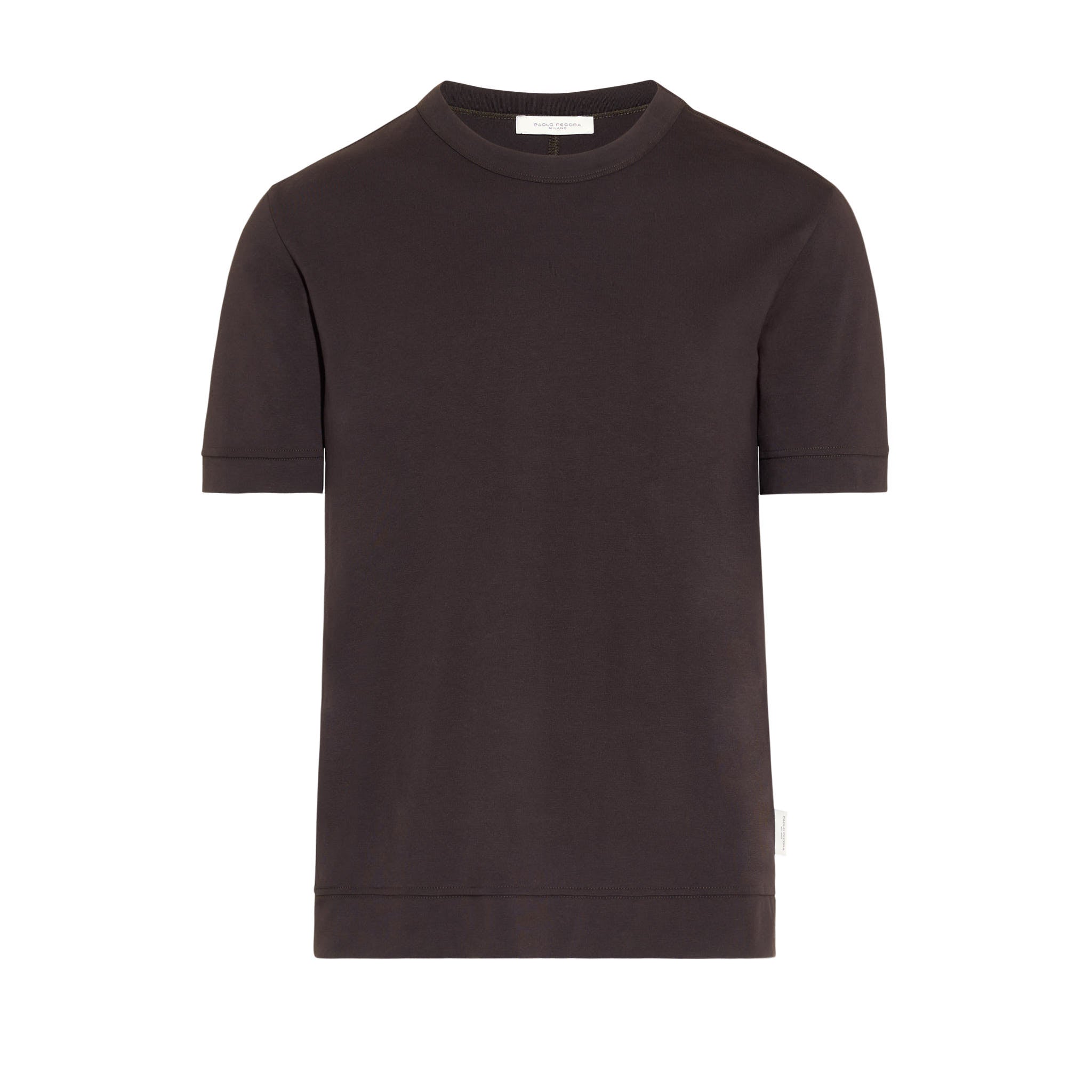 T-Shirt in Cotone Marrone T-Shirt Jersey Paolo Pecora