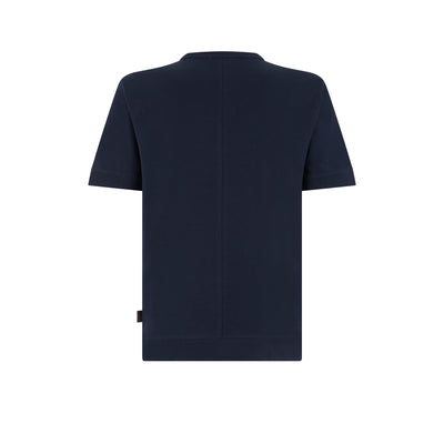 T-Shirt in Jersey di Cotone Bi-Stretch Blu T-Shirt Jersey Paolo Pecora