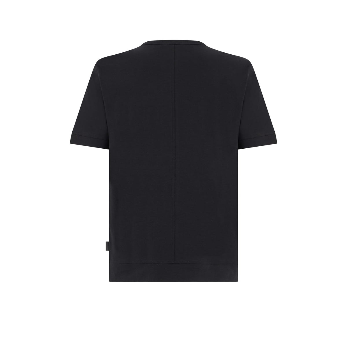 T-Shirt in Jersey di Cotone Bi-Stretch Nero T-Shirt Jersey Paolo Pecora