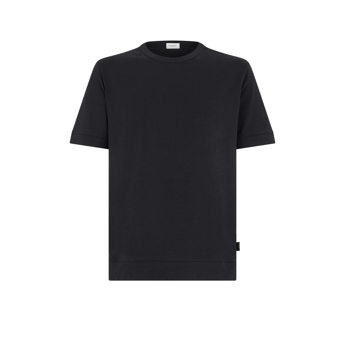 T-Shirt in Jersey di Cotone Bi-Stretch Nero T-Shirt Jersey Paolo Pecora