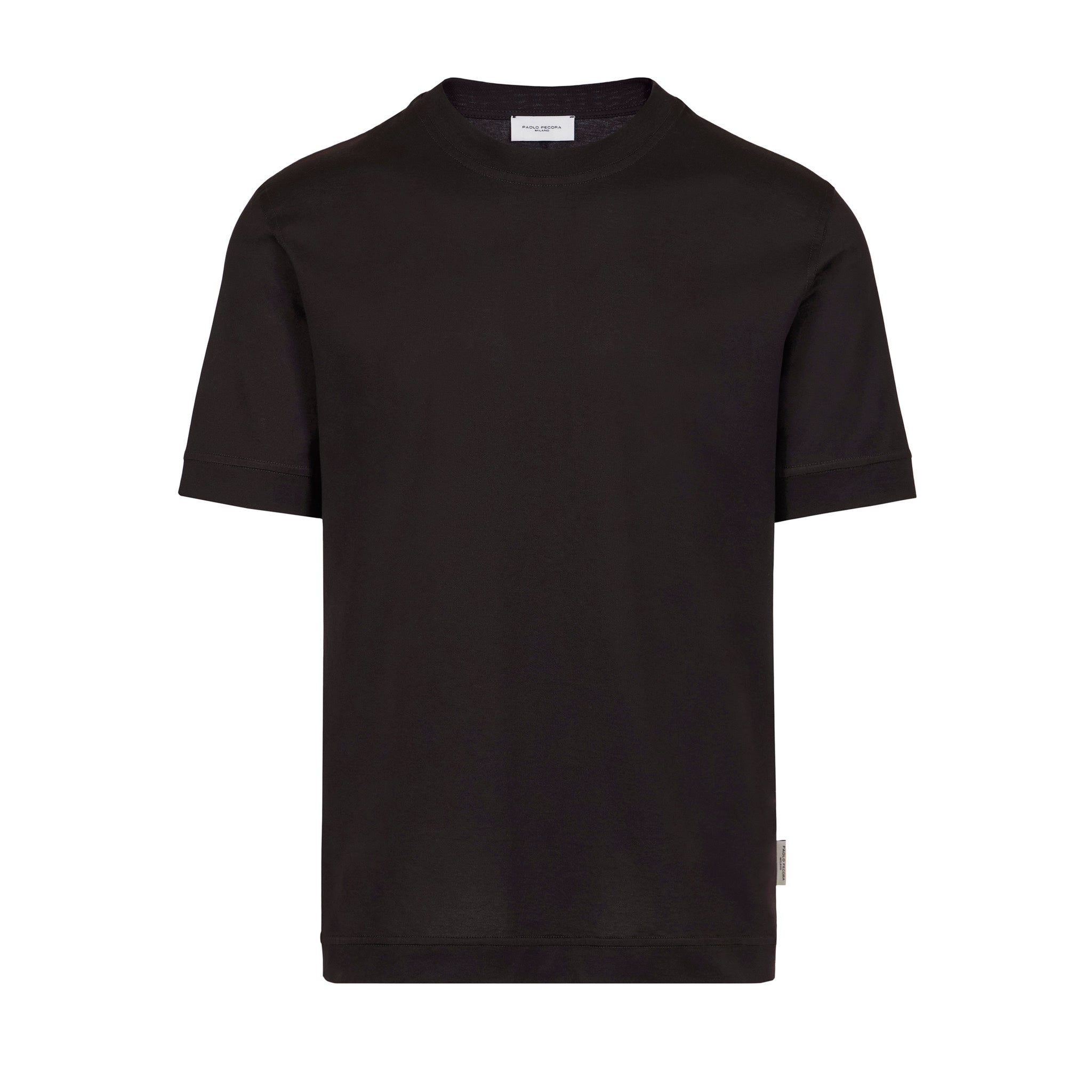 T-Shirt in Jersey di Cotone Marrone T-Shirt Jersey Paolo Pecora