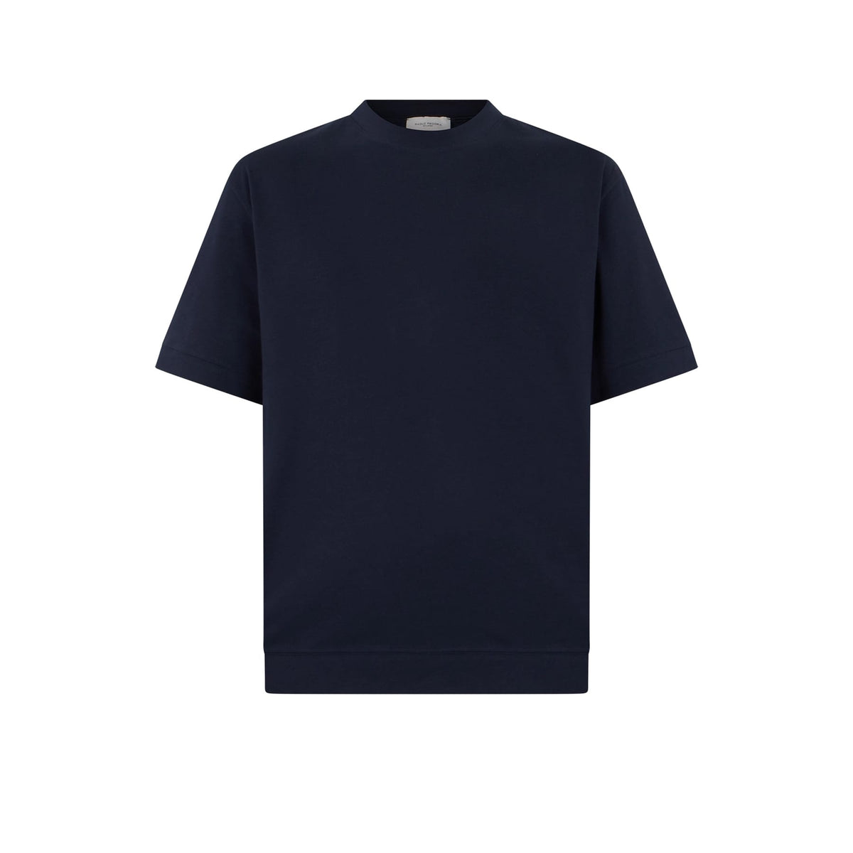 T-Shirt Loose Fit in Jersey di Cotone Bi-Stretch Blu T-Shirt Jersey Paolo Pecora