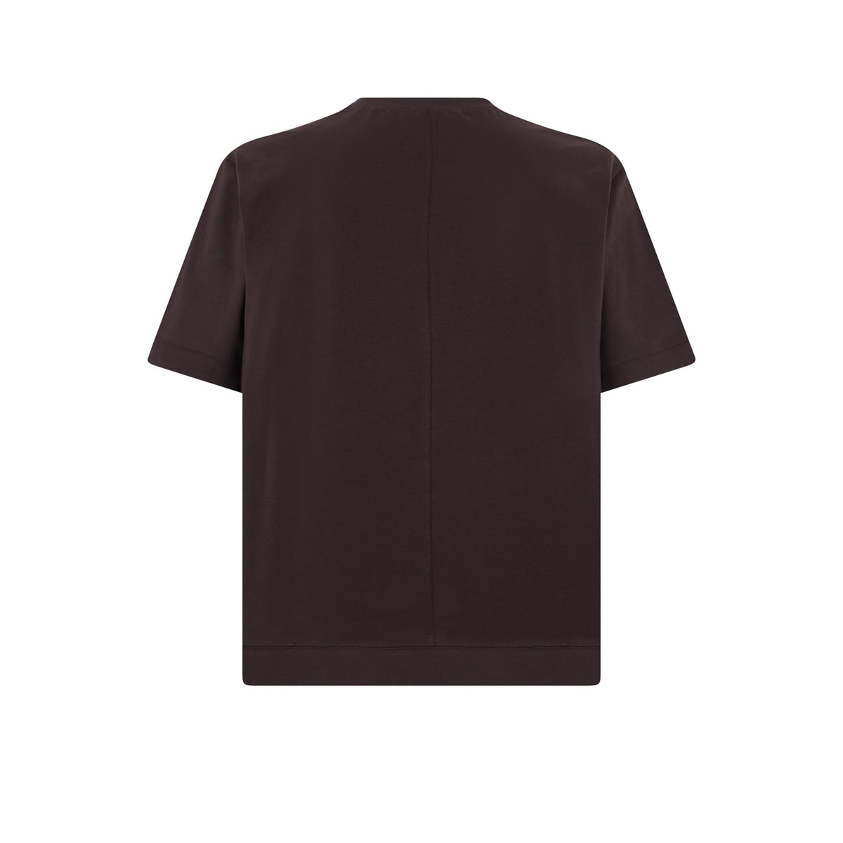 T-Shirt Loose Fit in Jersey di Cotone Bi-Stretch Ebano T-Shirt Jersey Paolo Pecora