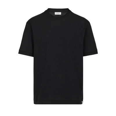 T-Shirt Loose Fit in Jersey di Cotone Nero T-Shirt Jersey Paolo Pecora