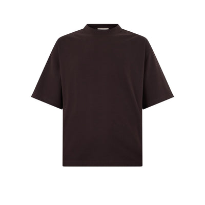 T-Shirt Over Fit in Jersey di Cotone Bi-Stretch Ebano T-Shirt Jersey Paolo Pecora
