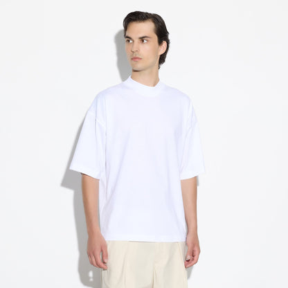 T-Shirt Over in Jersey di Cotone Bianco Ottico T-Shirt Jersey Paolo Pecora