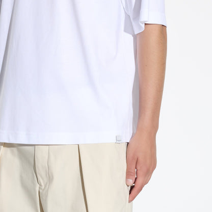 T-Shirt Over in Jersey di Cotone Bianco Ottico T-Shirt Jersey Paolo Pecora