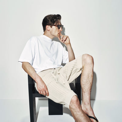 T-Shirt Over in Jersey di Cotone Bianco Ottico T-Shirt Jersey Paolo Pecora