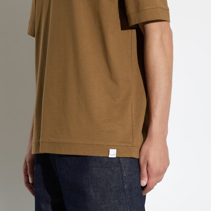 T-Shirt Over in Jersey di Cotone Nocciola T-Shirt Jersey Paolo Pecora